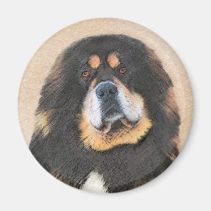 Íman Pintura Mastiff Tibetana - Arte Canina Original