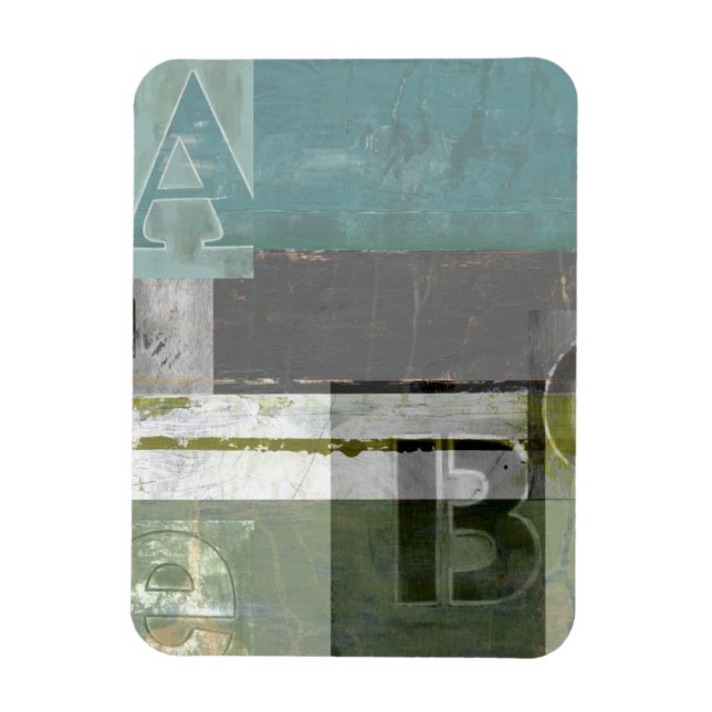 Íman Pintura Moderna com Letras Cortadas (Vertical)