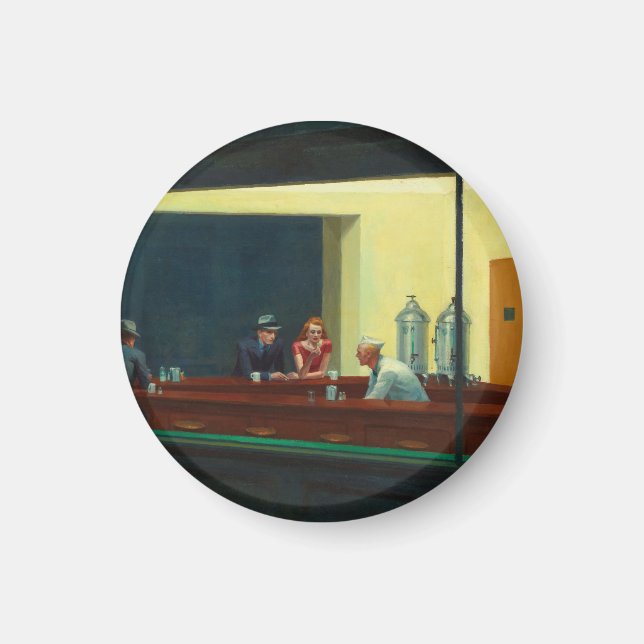 Íman Pintura Nighthawks de Edward Hopper  (Frente)