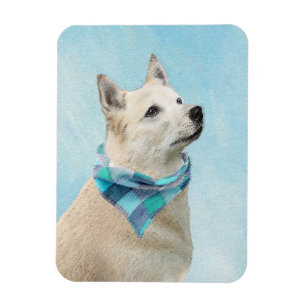 Íman Pintura Norueguesa De Buhund - Arte De Cachorro Or