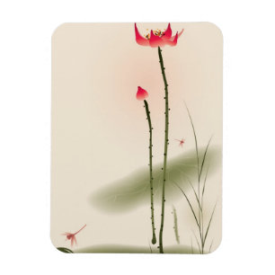 Íman Pintura oriental do estilo, Lotus alto