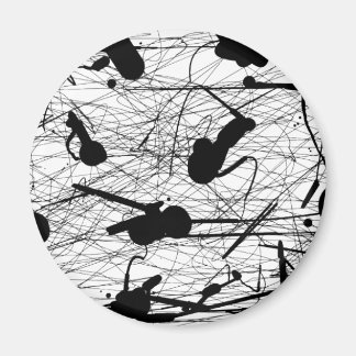 Íman Pintura original em formato preto