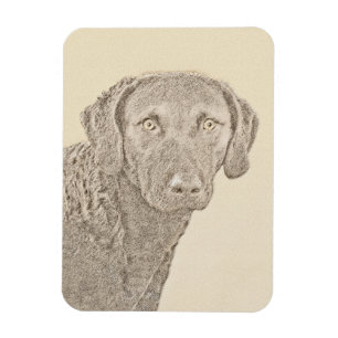 Íman Pintura Original para Cão na Baía de Chesapeake