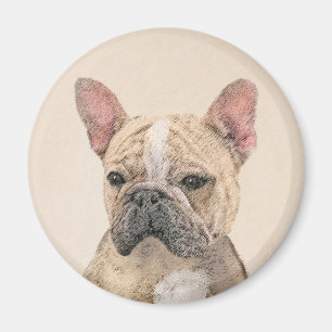 Íman Pintura para o Bulldog Francês (Sable) - Fita Ori