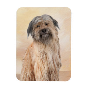 Íman Pintura Pirenéus - Arte Cão Original Bonita