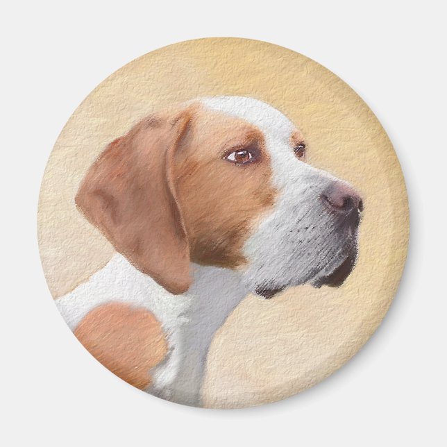 Íman Pintura Ponteiro - Arte Cachorra Original (Frente)