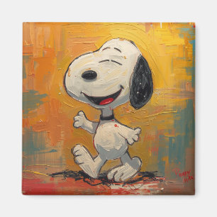 Íman Pintura Pop Art de Cachorro Beagle Alegre