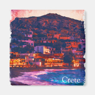 Íman Pintura por Aquarela da ilha grega de Creta Grécia