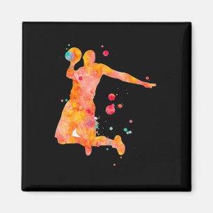 Íman Pintura por Aquarela do Jogador de Basquete