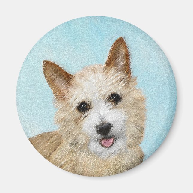 Íman Pintura Portuguesa do Podengo Pequeno - Arte Origi (Frente)