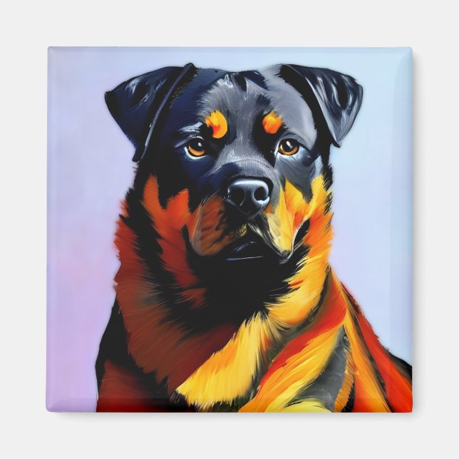 Íman Pintura rottweiler (Frente)