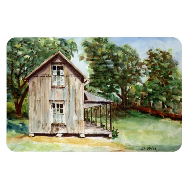 Íman Pintura Rústica De Aquarela Da Antiga Flórida (Horizontal)