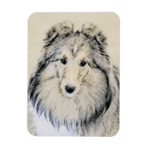 Íman Pintura Shetland Sheepdog - Arte Cachorreira Origi