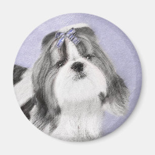 Íman Pintura Shih Tzu - Arte Cachorosa Original
