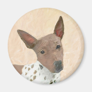 Íman Pintura Terrier sem cabelos americana - Arte canin