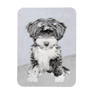 Íman Pintura Tibetana Terrier - Arte Cachorro Original