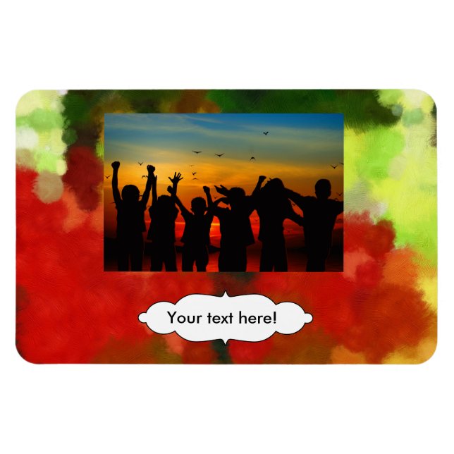 Íman Pintura verde vermelha (Horizontal)