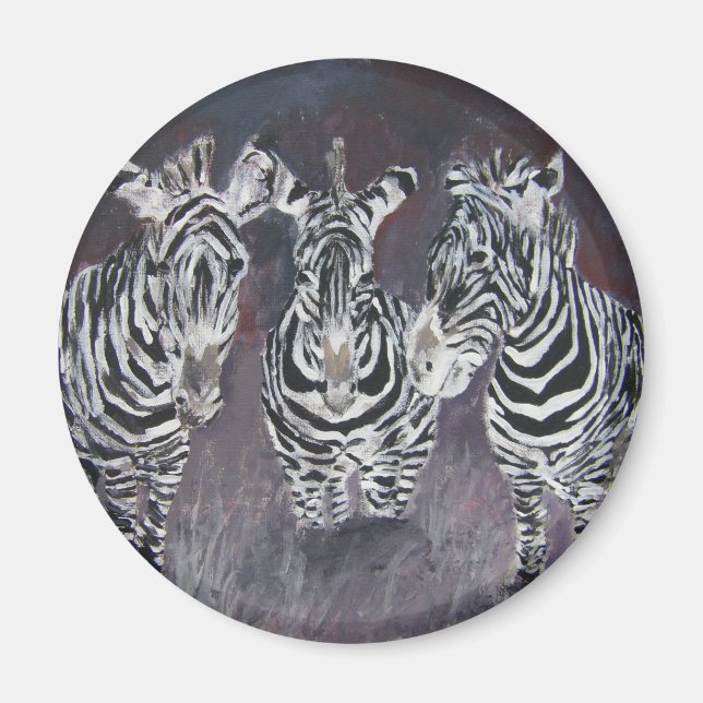 Íman pintura zebra (Frente)