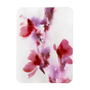 Íman Pinturas florais abstratas 3 da aguarela