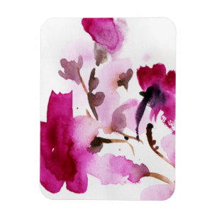 Íman Pinturas florais abstratas 4 da aguarela