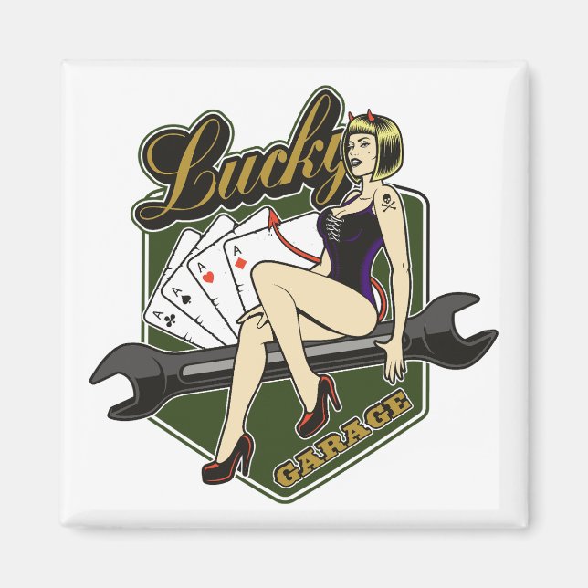Íman Pinup Girl Magnet (Frente)