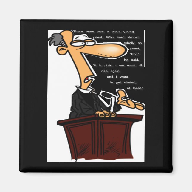 Íman Pious Priest Limerick, engraçado (Frente)