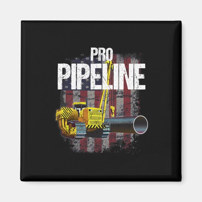 Íman Pipeline Welders Usa Flag Side Boom Pipe Trump Gif (Frente)
