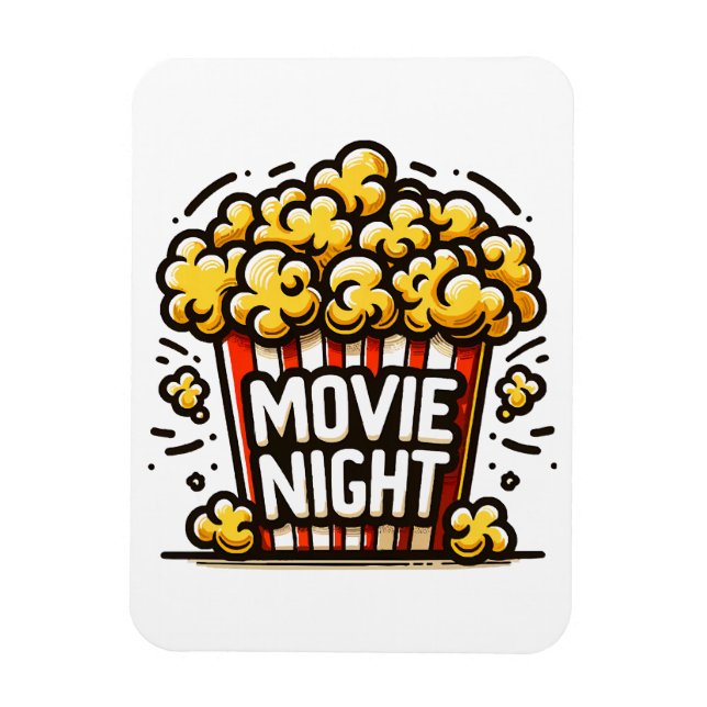 Íman Pipoca Divertida Delícia da Noite de Cinema (Vertical)