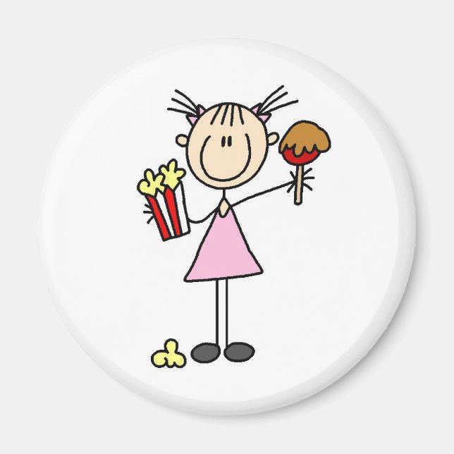 Íman Pipoca E Maçã De Caramelo No Justo Magneto (Frente)