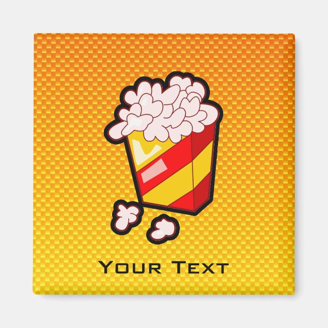 Íman Pipoca Laranja Amarela (Frente)