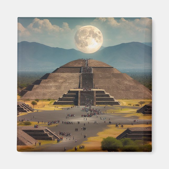 Íman Pirâmide da Lua, Teotihuacan, Viagem do México (Frente)