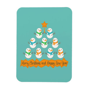 Íman Pirâmide de árvores de Natal feita de neve do xmas