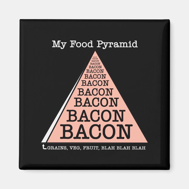 Íman Pirâmide de Comida Bacon (Frente)