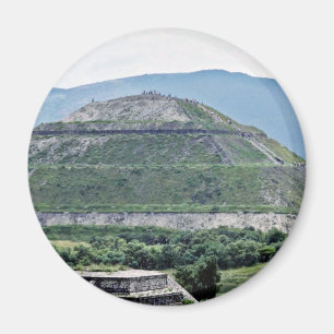 Íman Pirâmide Do Sol Nas Ruínas Teotihuacan, Próximo Do