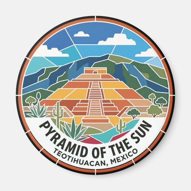 Íman Pirâmide do Sol Teotihuacan México (Frente)