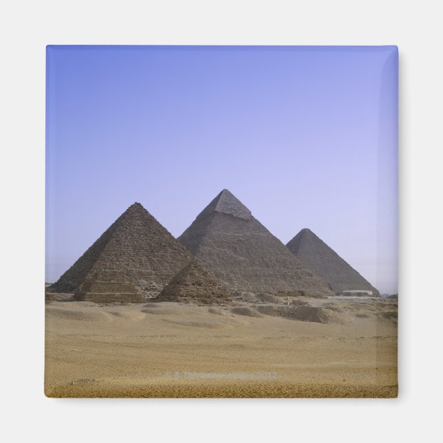 Íman Pirâmides no Cairo do deserto, Egito (Frente)