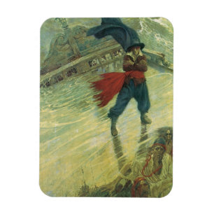 Íman Pirata Antigo, O Holandês Voador por Howard Pyle