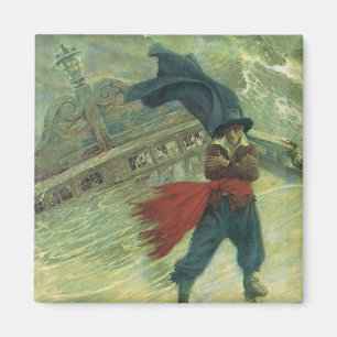 Íman Pirata Antigo, O Holandês Voador por Howard Pyle