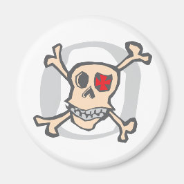 Íman Pirata: Crânio e Ossos Cruzados