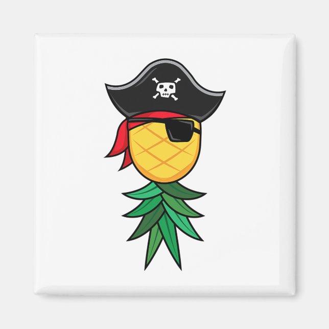 Íman Pirata de Halloween - Pé-de-cabeça-para-baixo Ping (Frente)