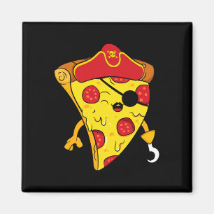 Íman pirata do mar do Caribe menino pequeno pizza