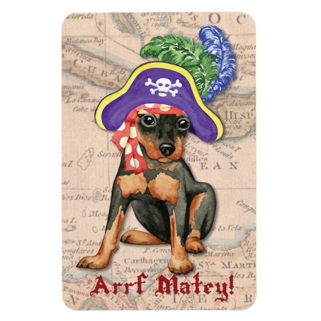 Íman Pirata Miniatura Pinscher (Vertical)