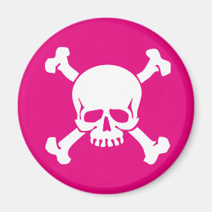 Íman Pirata Rosa, Cruz e Ossos