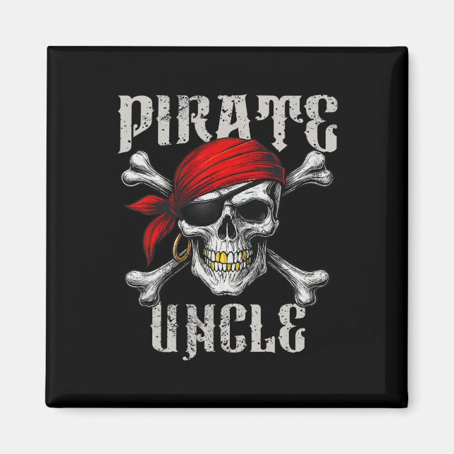 Íman Pirata Tio Jolly Roger Flag E Skull Crossbones (Frente)