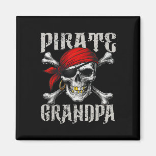 Íman Pirata Vovô Jolly Roger Flag E Skull Crossbon
