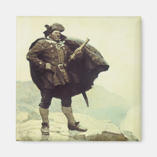 Íman Piratas do vintage, capitão Bill Osso por NC Wyeth