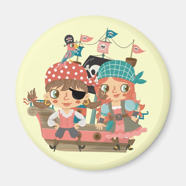 Íman Piratas femininos (Frente)