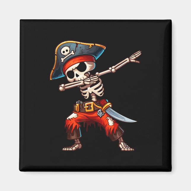 Íman Pirate de Skeleton Halloween Kids Pirata (Frente)
