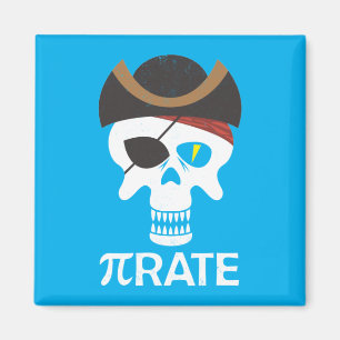 Íman PiRate Funny Pi Day Matemática Skull