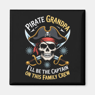 Íman Pirate grandpa skeleton freeboater boat captain